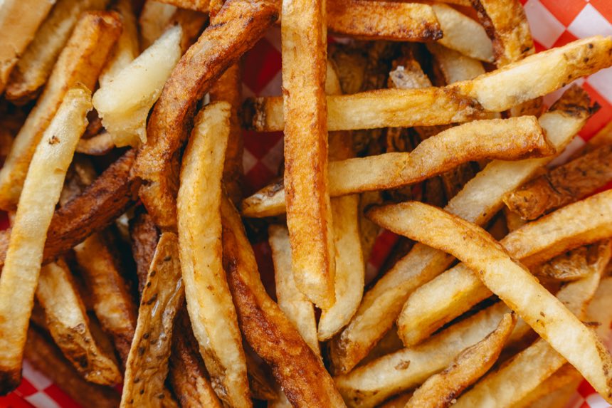 Hand-cut fries fried in real beef tallow